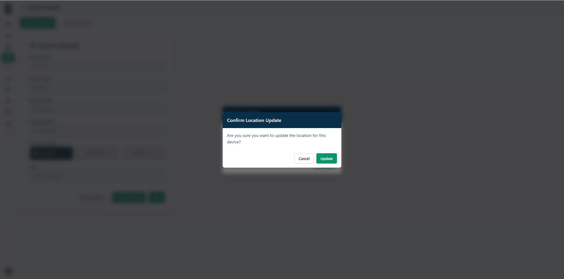 Device editlocation tolocker confirm