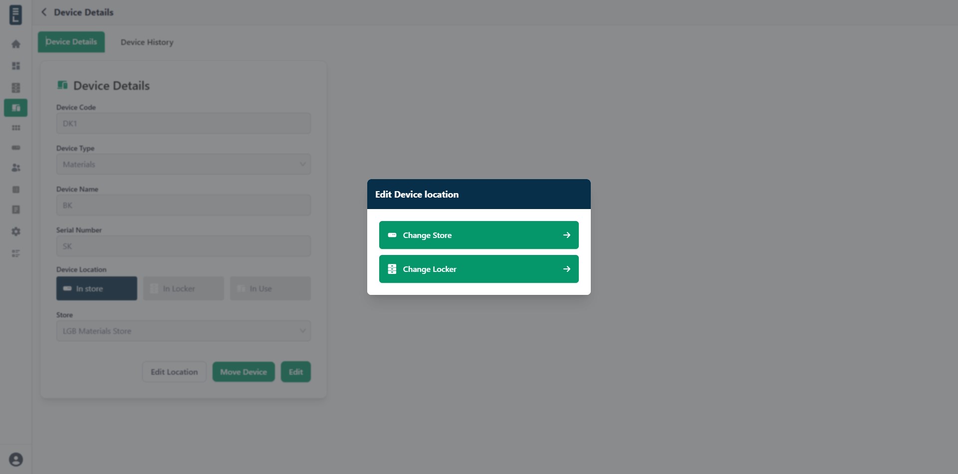 Device editlocation