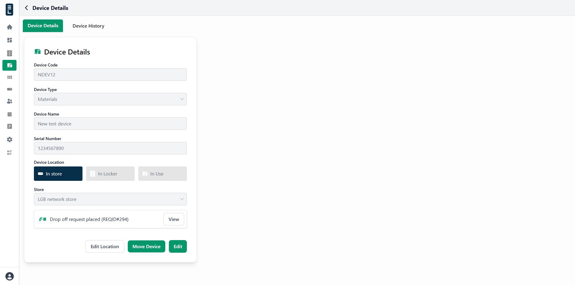 Movedevice lockertostore drop-off view
