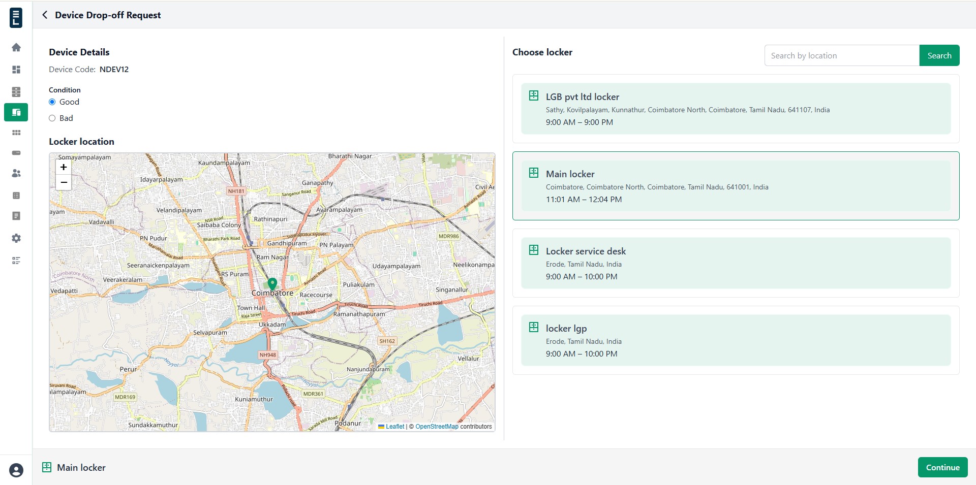 Movedevice storetolocker drop-off form