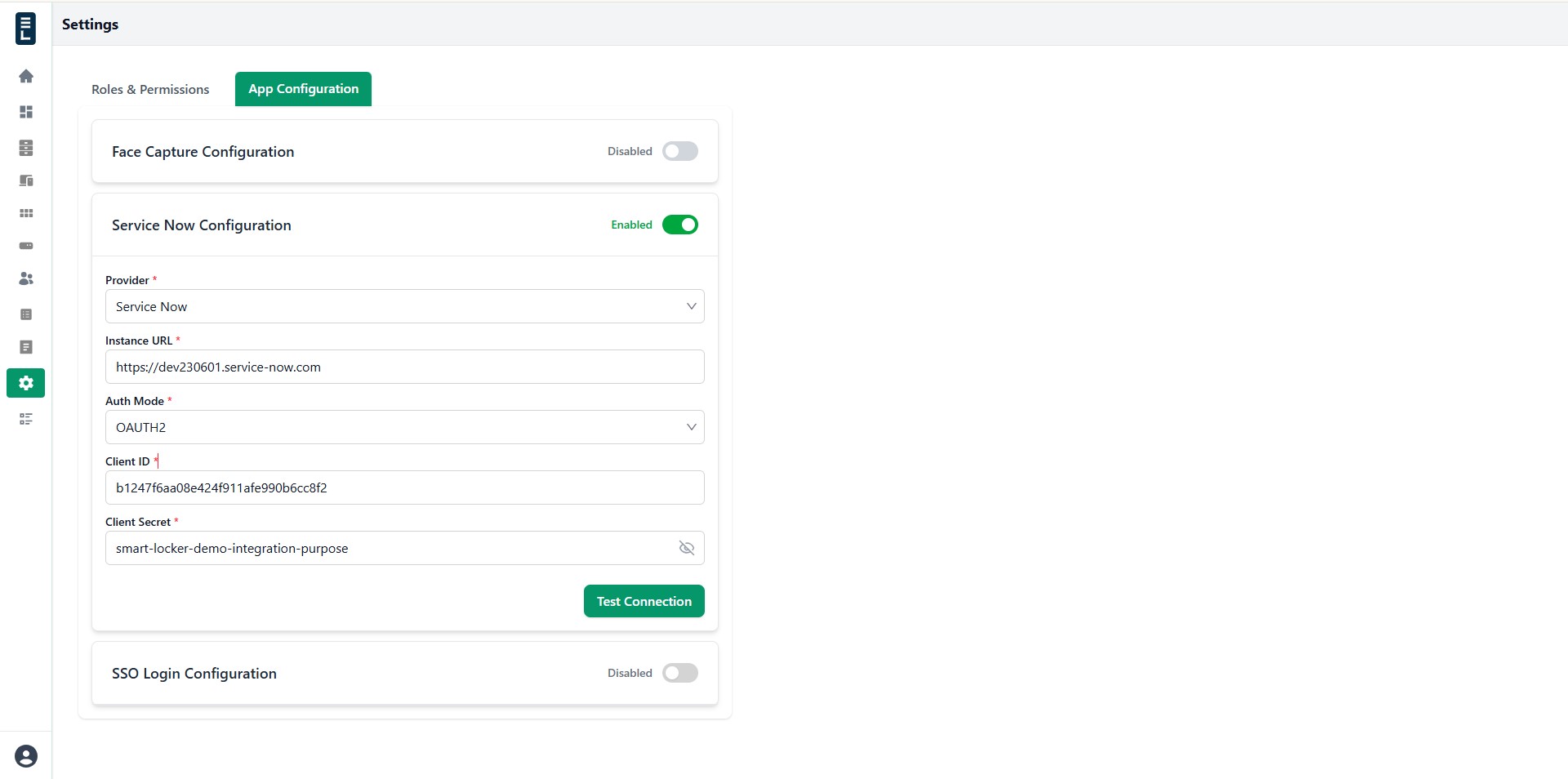Service now configuration auth mode OAUTH2