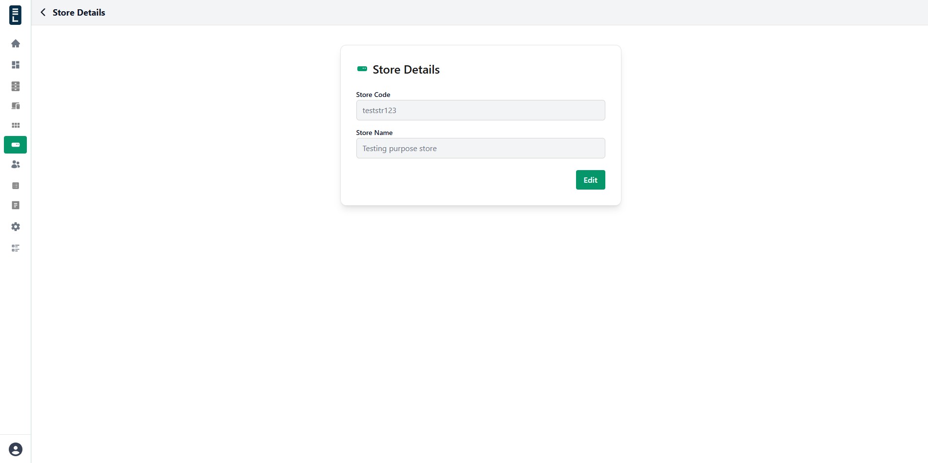 Store details